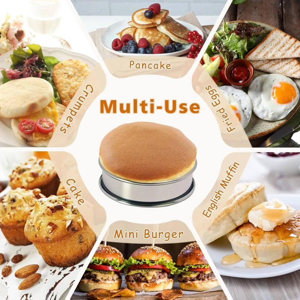 Stainless Steel Crumpet Muffin Rings Collection - Image 6