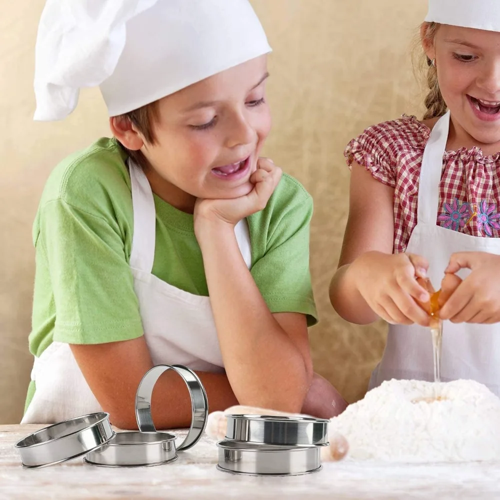 Stainless Steel Crumpet Muffin Rings Collection - Image 4