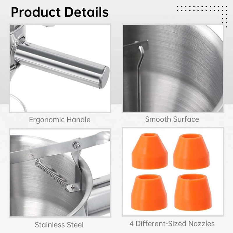OctoMix Stainless Steel Batter Dispenser - Image 5