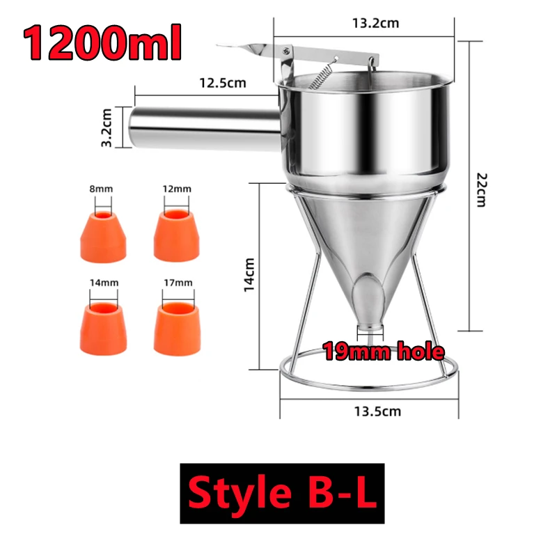 OctoMix Stainless Steel Batter Dispenser - Image 10